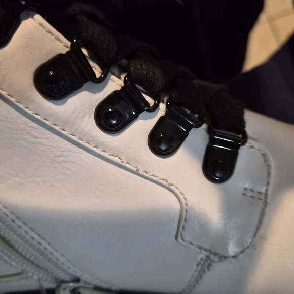 MIA White and Black Lace-Up Combat Boots - Picture 7 of 14